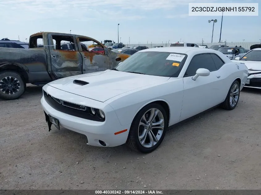 2022 Dodge Challenger Gt VIN: 2C3CDZJG8NH155792 Lot: 40330242