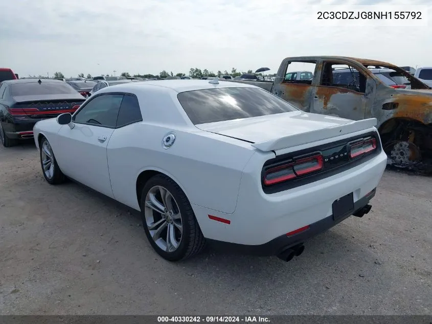 2022 Dodge Challenger Gt VIN: 2C3CDZJG8NH155792 Lot: 40330242