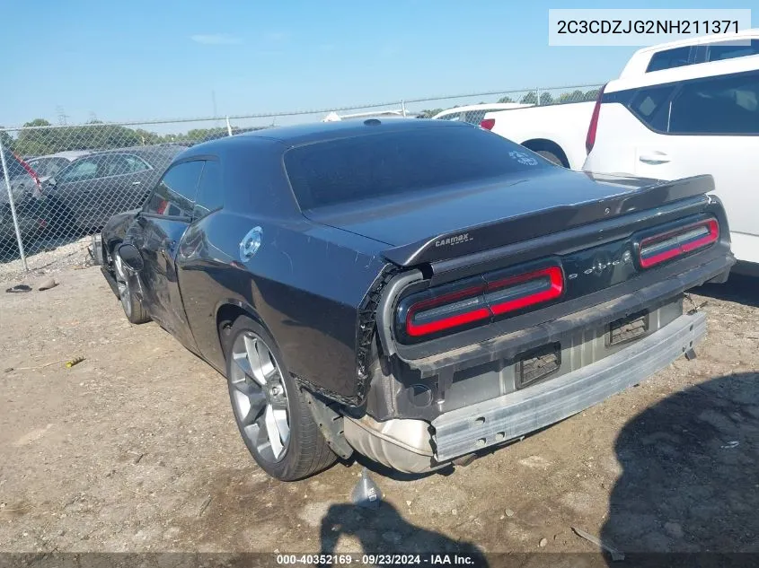 2022 Dodge Challenger Gt VIN: 2C3CDZJG2NH211371 Lot: 40352169