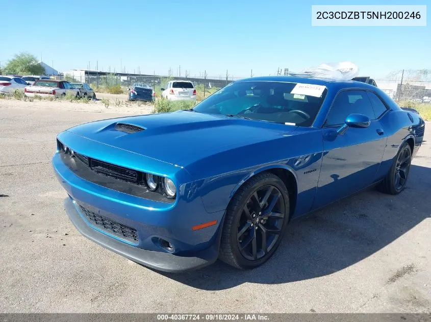 2022 Dodge Challenger R/T VIN: 2C3CDZBT5NH200246 Lot: 40367724