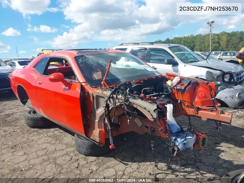 2022 Dodge Challenger R/T Scat Pack VIN: 2C3CDZFJ7NH253670 Lot: 40383063