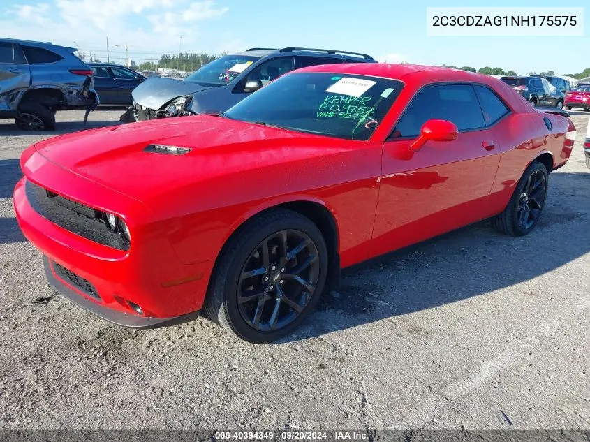 2022 Dodge Challenger Sxt VIN: 2C3CDZAG1NH175575 Lot: 40394349