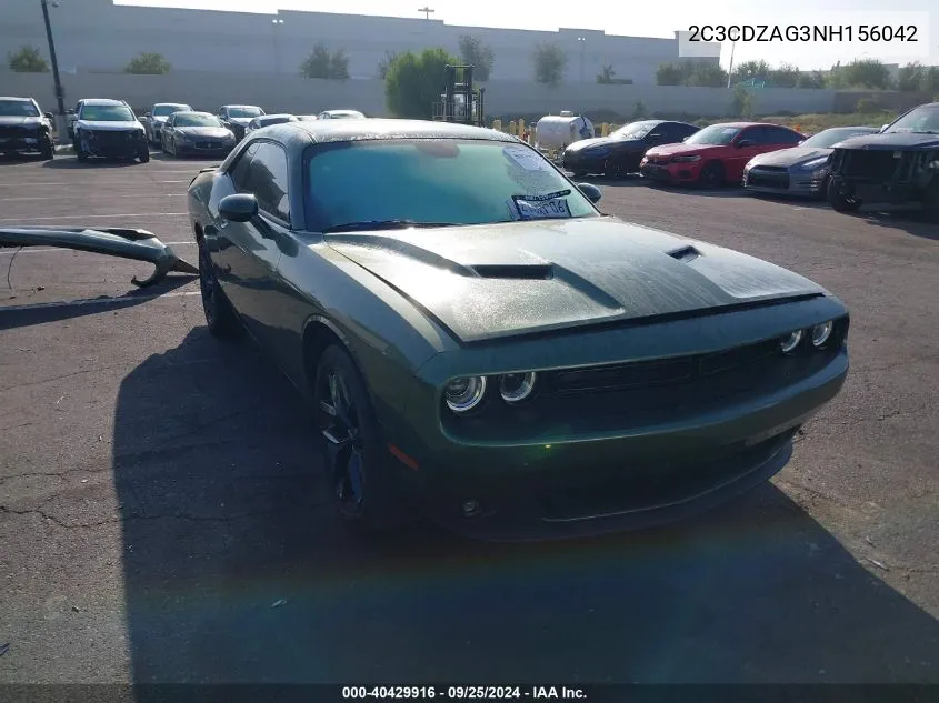 2022 Dodge Challenger Sxt VIN: 2C3CDZAG3NH156042 Lot: 40429916