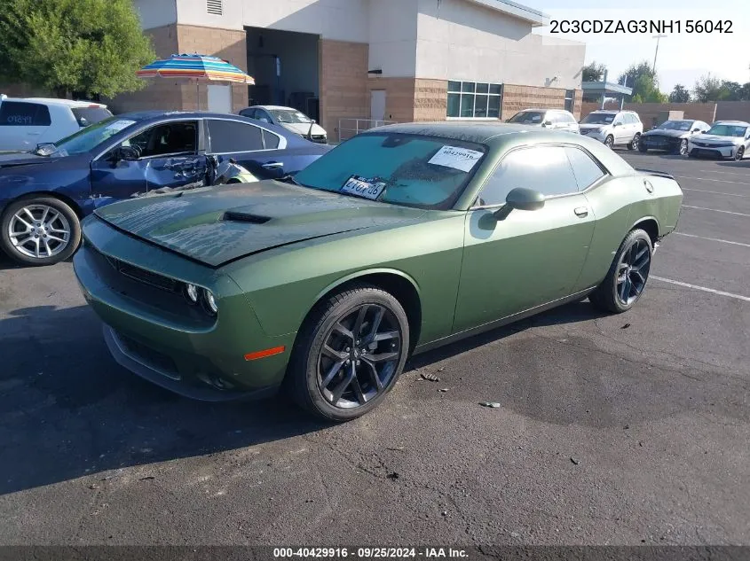 2022 Dodge Challenger Sxt VIN: 2C3CDZAG3NH156042 Lot: 40429916