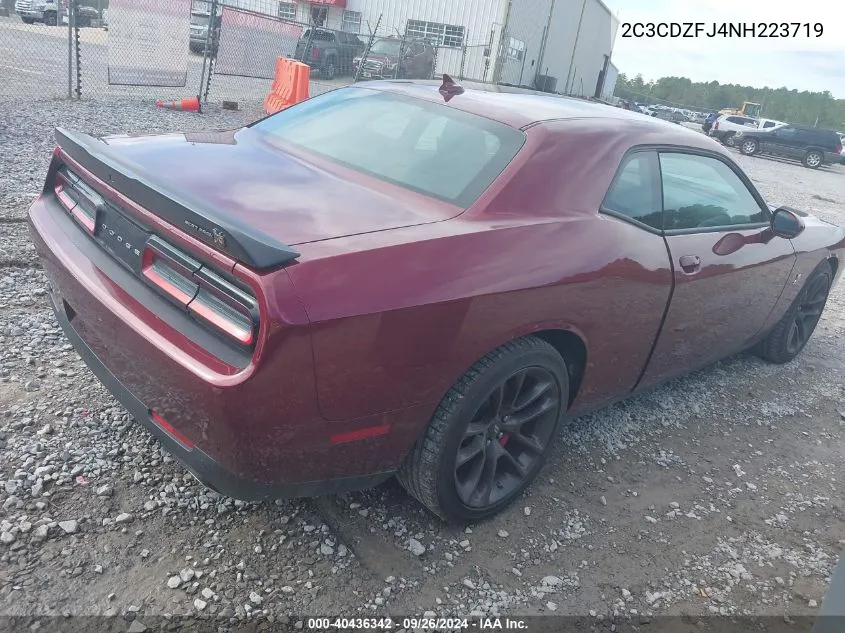 2022 Dodge Challenger R/T Scat Pack VIN: 2C3CDZFJ4NH223719 Lot: 40436342