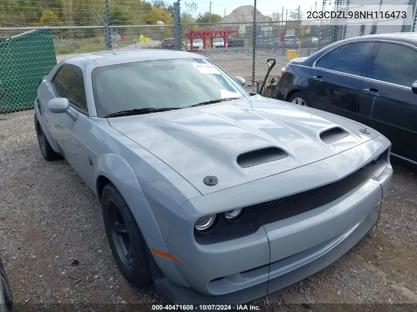 2022 Dodge Challenger Srt Super Stock VIN: 2C3CDZL98NH116473 Lot: 40471608