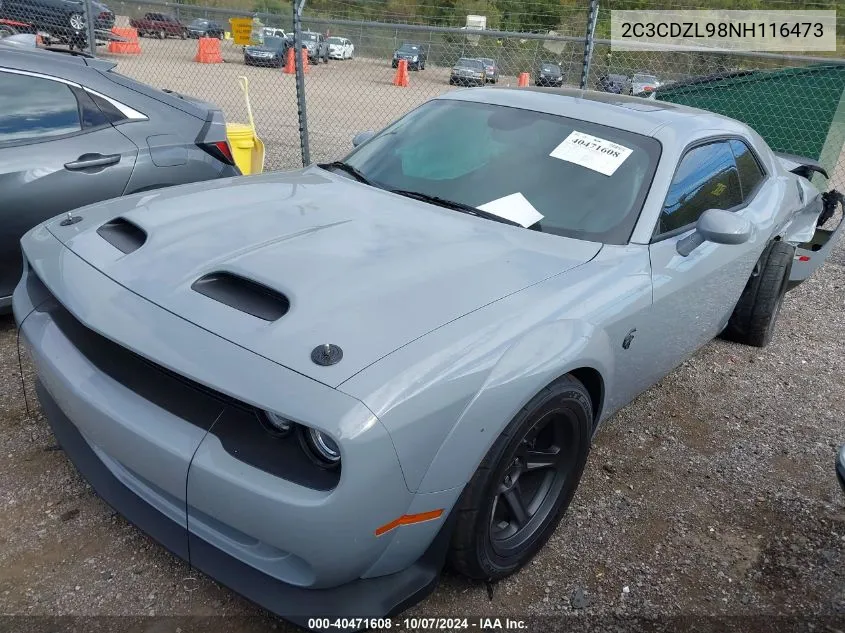 2022 Dodge Challenger Srt Super Stock VIN: 2C3CDZL98NH116473 Lot: 40471608