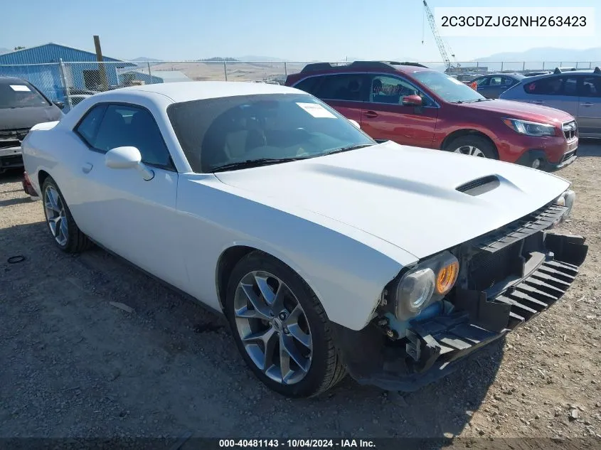 2022 Dodge Challenger Gt VIN: 2C3CDZJG2NH263423 Lot: 40481143