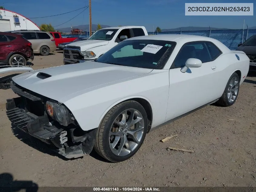 2022 Dodge Challenger Gt VIN: 2C3CDZJG2NH263423 Lot: 40481143