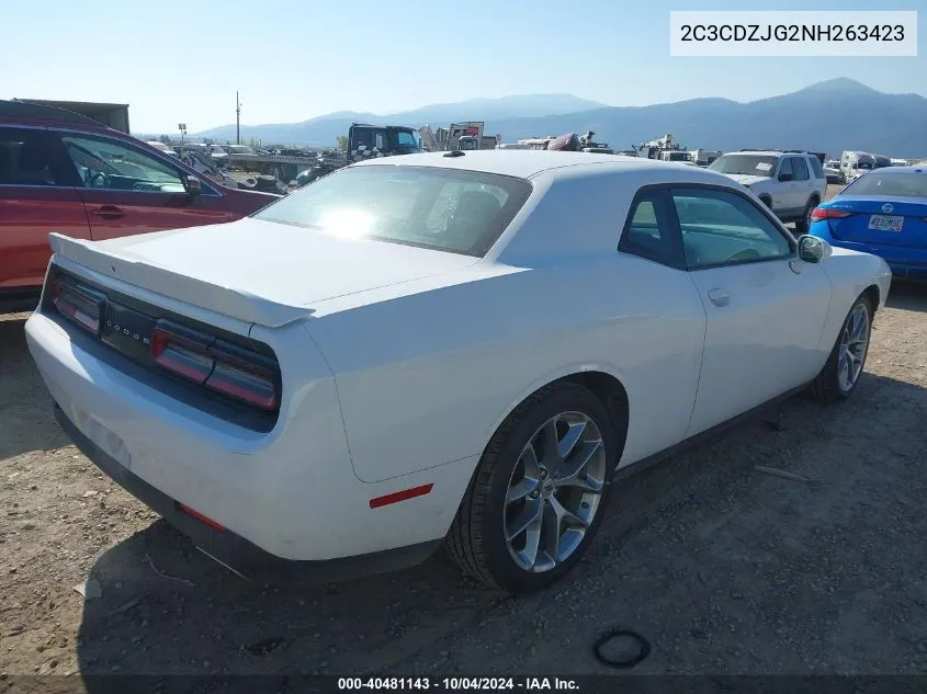 2022 Dodge Challenger Gt VIN: 2C3CDZJG2NH263423 Lot: 40481143