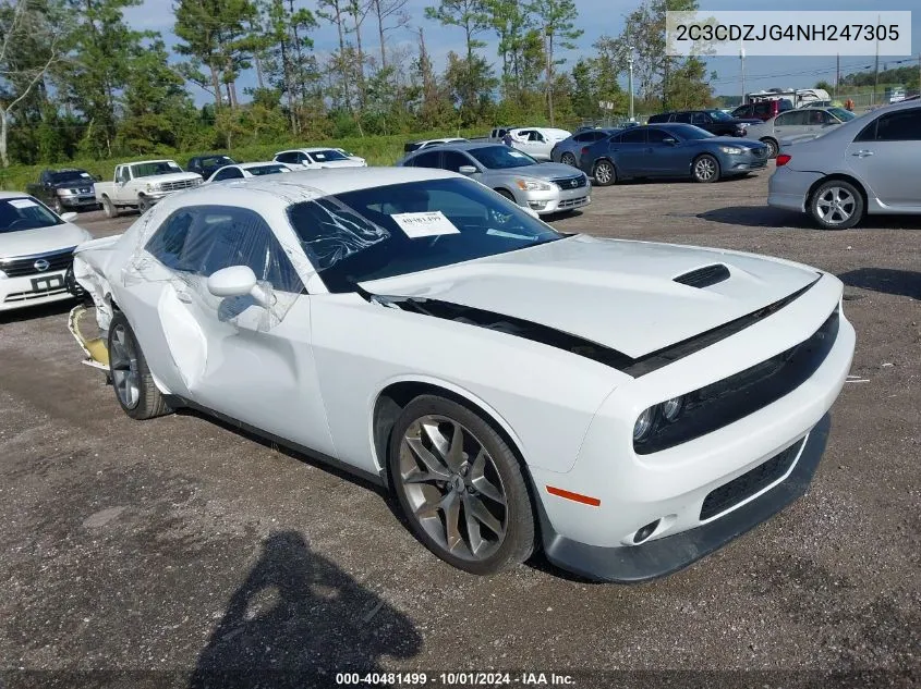 2022 Dodge Challenger Gt VIN: 2C3CDZJG4NH247305 Lot: 40481499