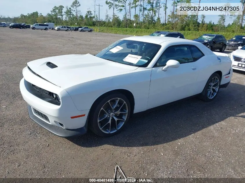 2022 Dodge Challenger Gt VIN: 2C3CDZJG4NH247305 Lot: 40481499