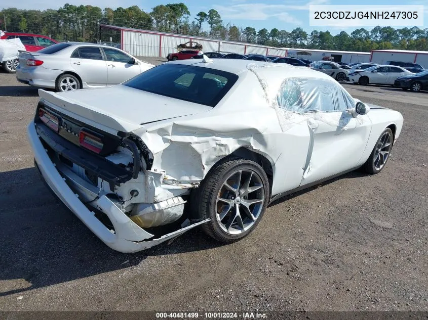 2022 Dodge Challenger Gt VIN: 2C3CDZJG4NH247305 Lot: 40481499