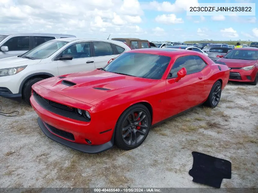 2022 Dodge Challenger R/T Scat Pack VIN: 2C3CDZFJ4NH253822 Lot: 40485540