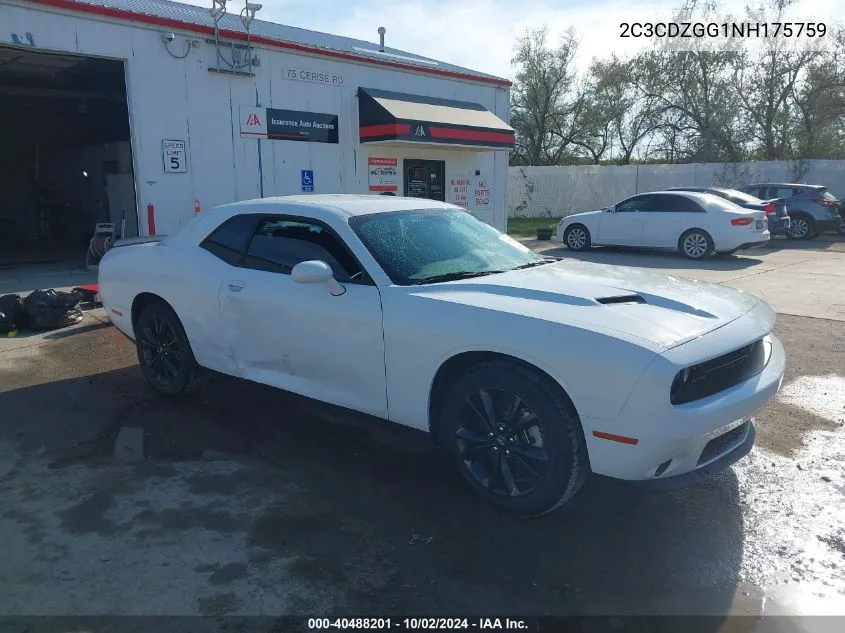 2022 Dodge Challenger Sxt Awd VIN: 2C3CDZGG1NH175759 Lot: 40488201