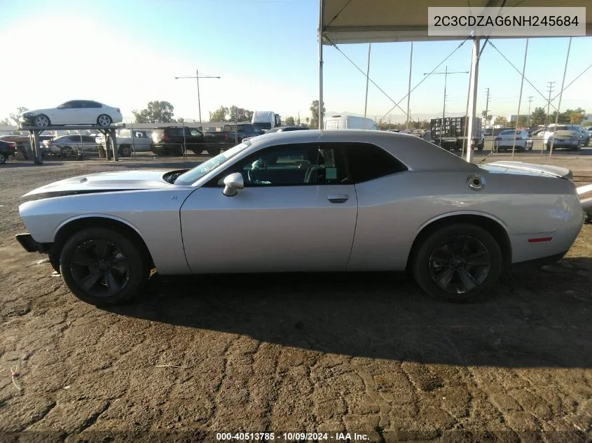 2022 Dodge Challenger Sxt VIN: 2C3CDZAG6NH245684 Lot: 40513785