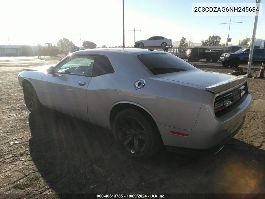 2022 Dodge Challenger Sxt VIN: 2C3CDZAG6NH245684 Lot: 40513785