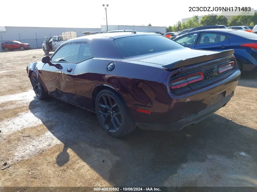 2022 Dodge Challenger Gt VIN: 2C3CDZJG9NH171483 Lot: 40530592