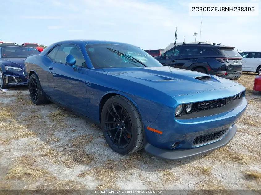 2022 Dodge Challenger R/T Scat Pack VIN: 2C3CDZFJ8NH238305 Lot: 40541371