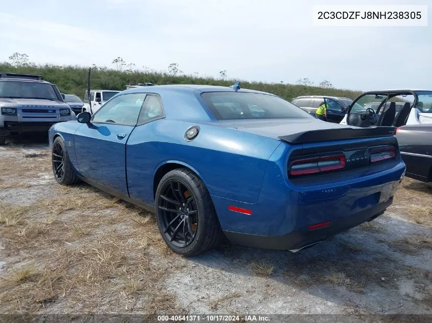 2022 Dodge Challenger R/T Scat Pack VIN: 2C3CDZFJ8NH238305 Lot: 40541371