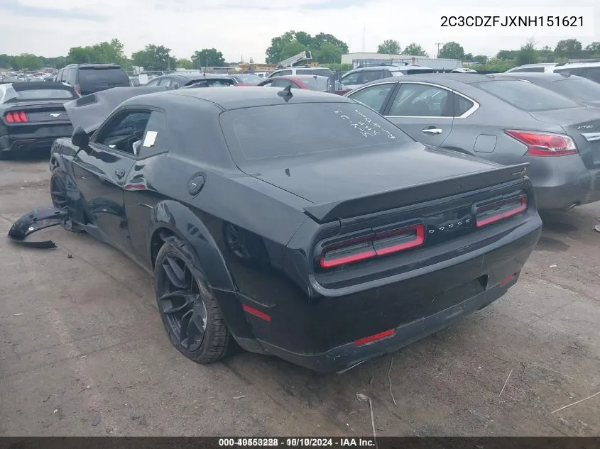 2022 Dodge Challenger R/T Scat Pack Widebody VIN: 2C3CDZFJXNH151621 Lot: 40553228