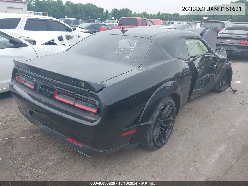 2022 Dodge Challenger R/T Scat Pack Widebody VIN: 2C3CDZFJXNH151621 Lot: 40553228