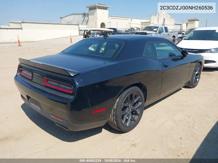 2022 Dodge Challenger Gt VIN: 2C3CDZJG0NH260536 Lot: 40553239