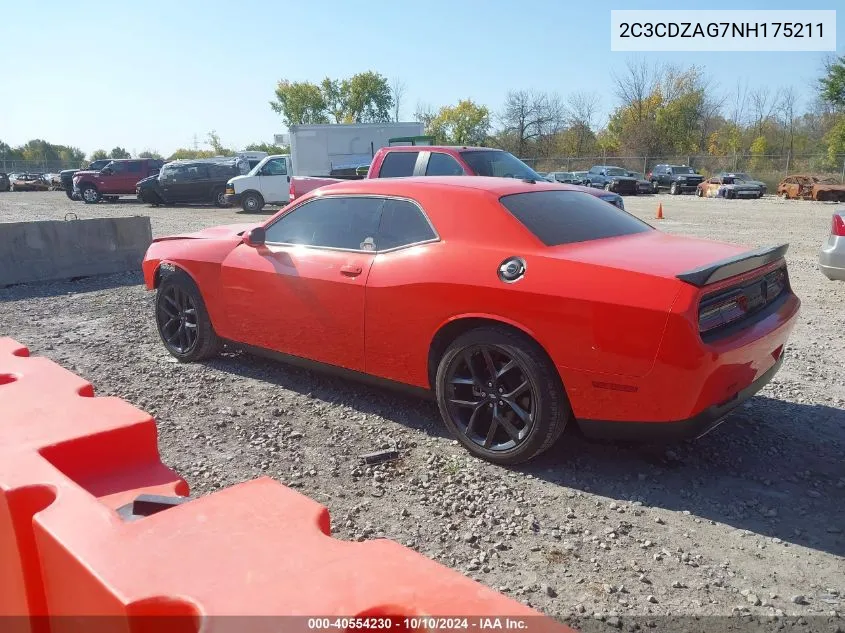 2022 Dodge Challenger Sxt VIN: 2C3CDZAG7NH175211 Lot: 40554230