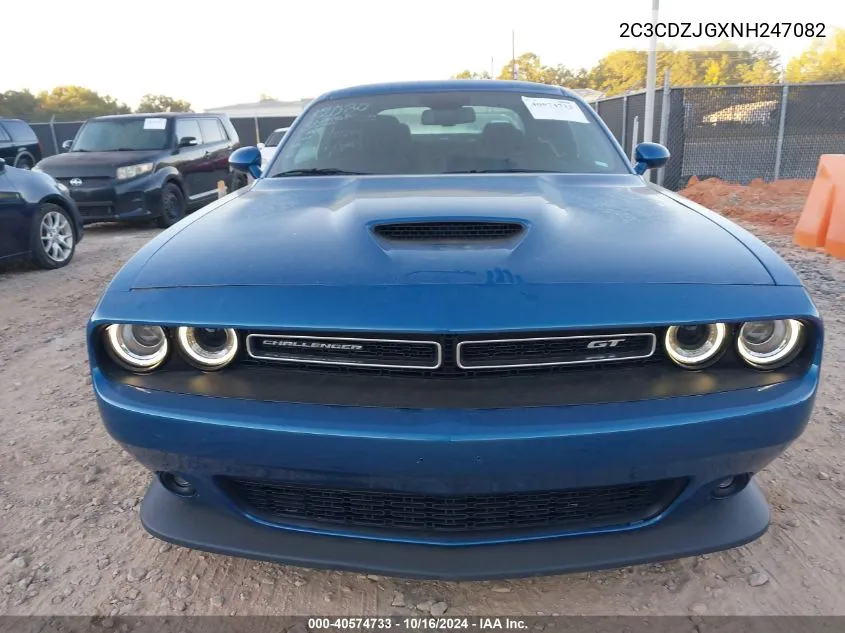 2022 Dodge Challenger Gt VIN: 2C3CDZJGXNH247082 Lot: 40574733