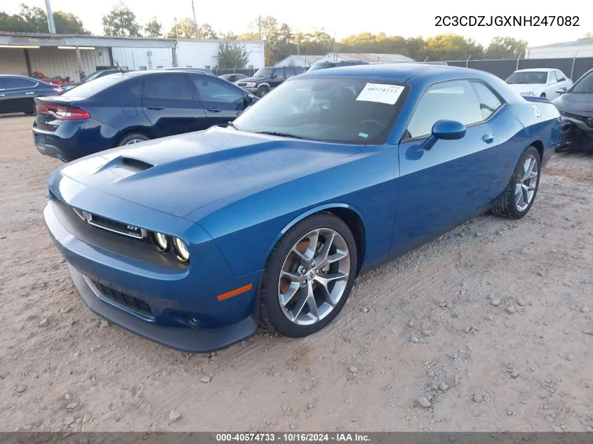 2022 Dodge Challenger Gt VIN: 2C3CDZJGXNH247082 Lot: 40574733