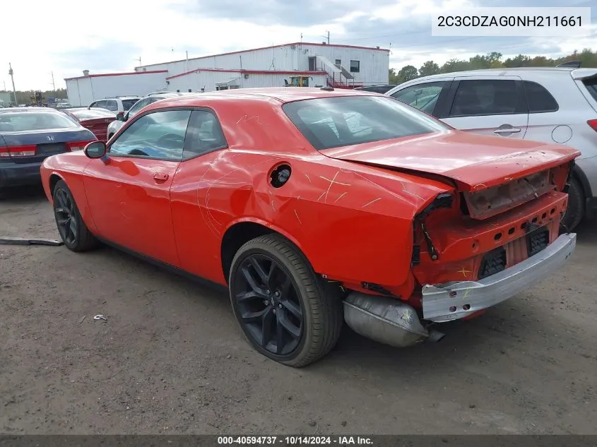 2022 Dodge Challenger Sxt VIN: 2C3CDZAG0NH211661 Lot: 40594737