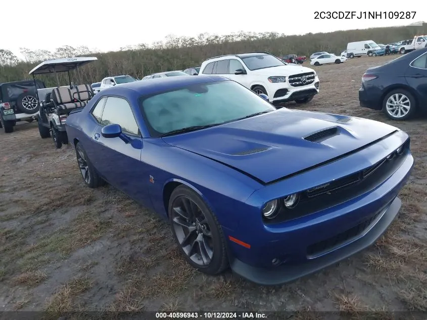 2022 Dodge Challenger R/T Scat Pack VIN: 2C3CDZFJ1NH109287 Lot: 40596943