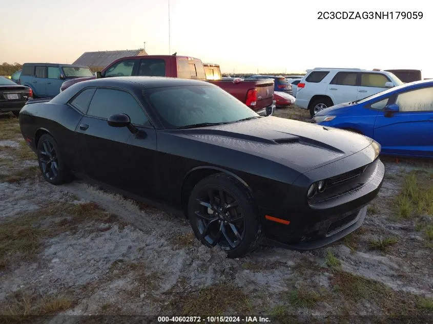 2022 Dodge Challenger Sxt VIN: 2C3CDZAG3NH179059 Lot: 40602872