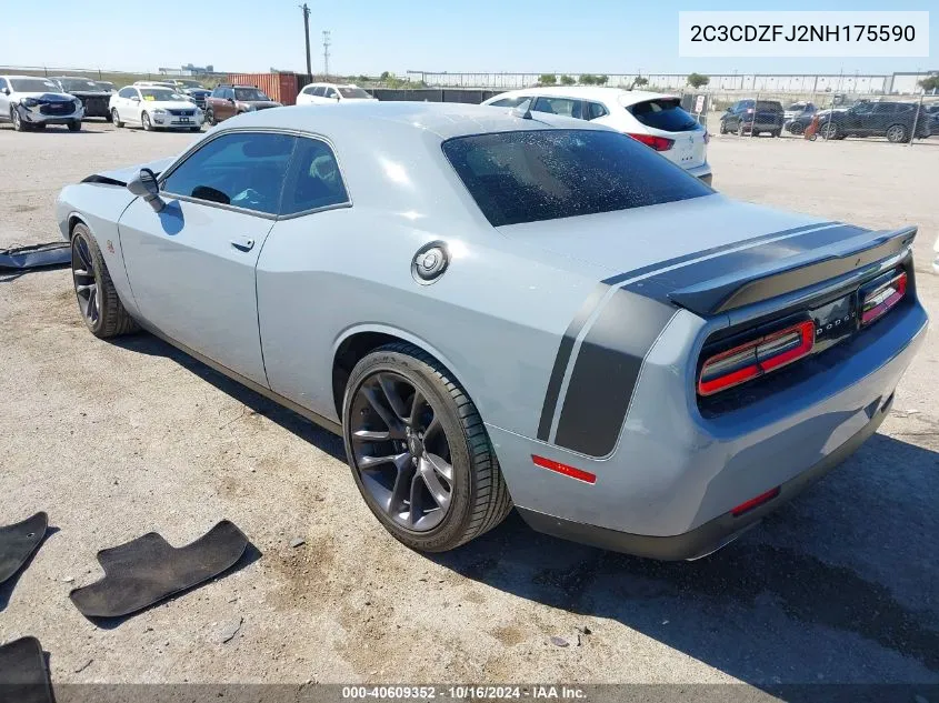 2022 Dodge Challenger R/T Scat Pack VIN: 2C3CDZFJ2NH175590 Lot: 40609352