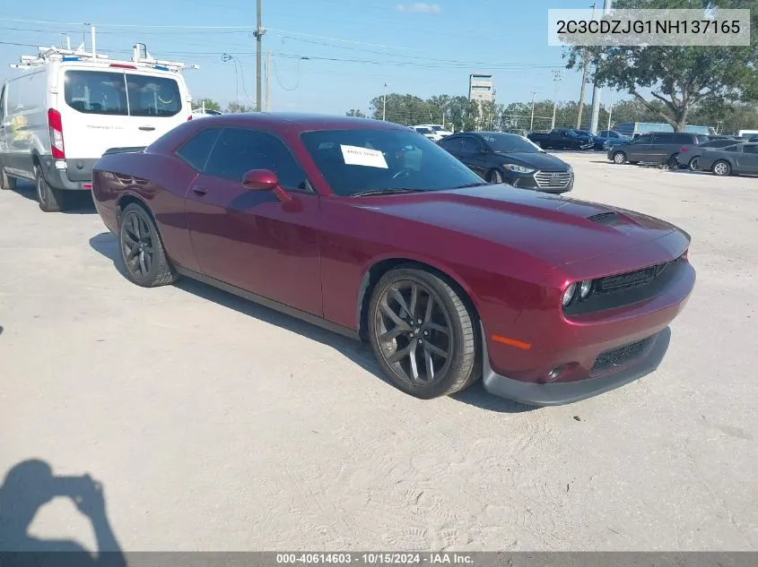 2022 Dodge Challenger Gt VIN: 2C3CDZJG1NH137165 Lot: 40614603