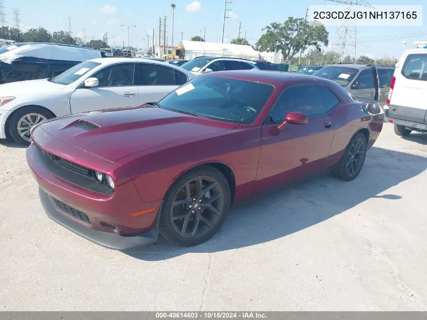 2022 Dodge Challenger Gt VIN: 2C3CDZJG1NH137165 Lot: 40614603