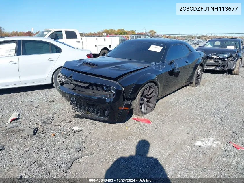 2022 Dodge Challenger R/T Scat Pack Widebody VIN: 2C3CDZFJ1NH113677 Lot: 40649403