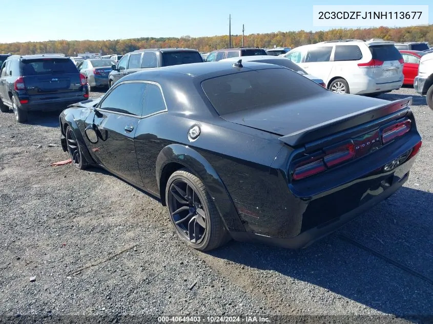 2022 Dodge Challenger R/T Scat Pack VIN: 2C3CDZFJ1NH113677 Lot: 40649403