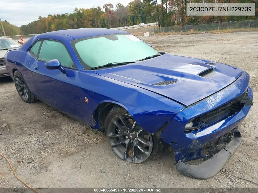 2022 Dodge Challenger R/T Scat Pack VIN: 2C3CDZFJ7NH229739 Lot: 40665497