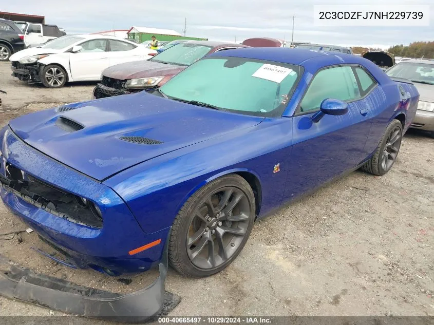 2022 Dodge Challenger R/T Scat Pack VIN: 2C3CDZFJ7NH229739 Lot: 40665497