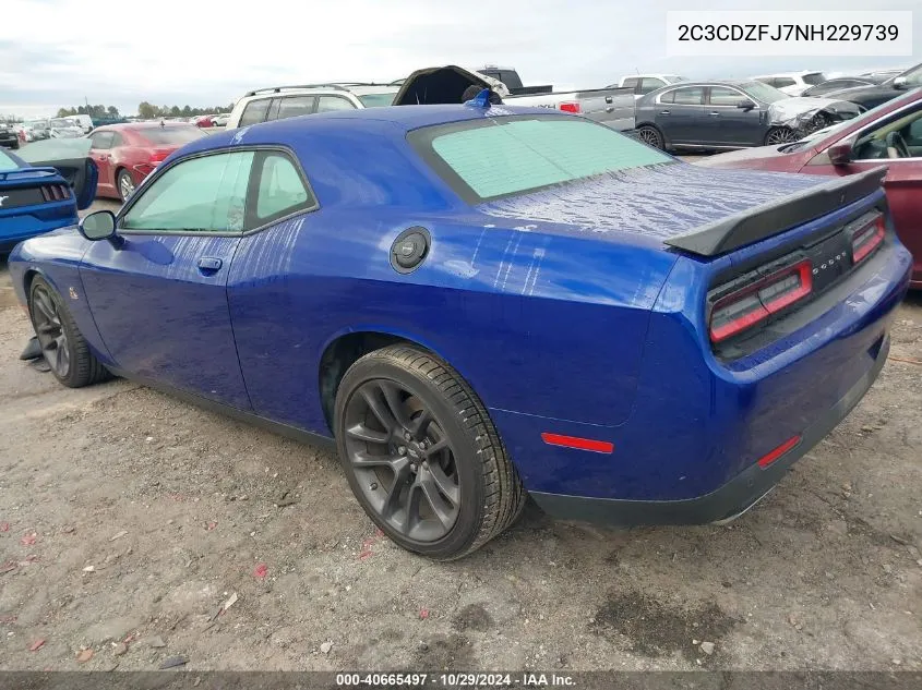 2022 Dodge Challenger R/T Scat Pack VIN: 2C3CDZFJ7NH229739 Lot: 40665497