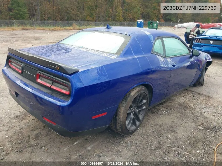 2022 Dodge Challenger R/T Scat Pack VIN: 2C3CDZFJ7NH229739 Lot: 40665497