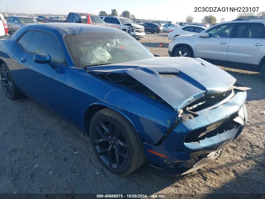 2022 Dodge Challenger Sxt VIN: 2C3CDZAG1NH223107 Lot: 40686875