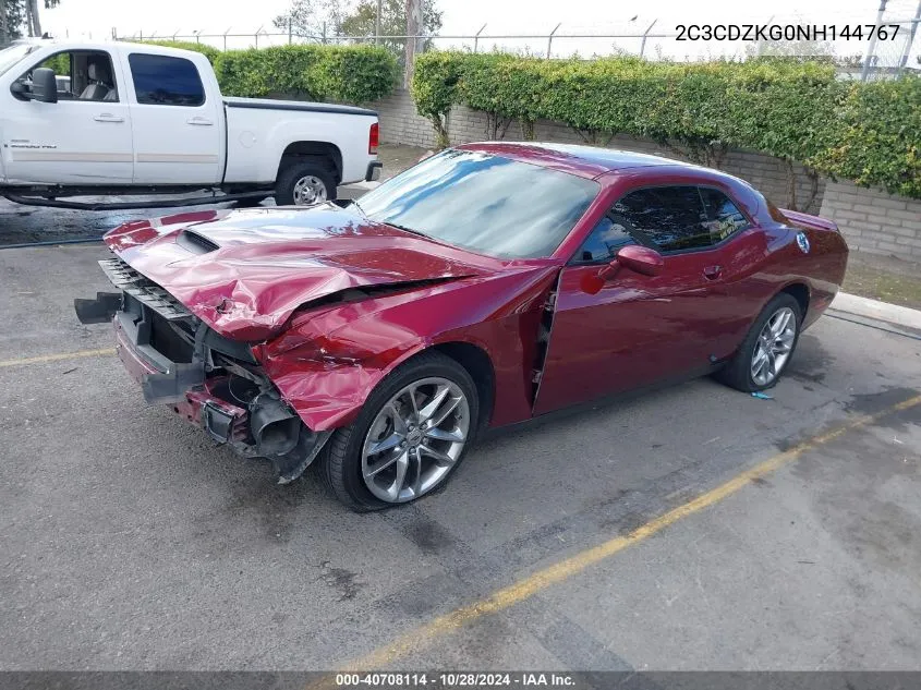 2022 Dodge Challenger Gt VIN: 2C3CDZKG0NH144767 Lot: 40708114