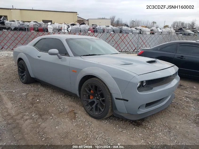 2022 Dodge Challenger R/T Scat Pack Widebody VIN: 2C3CDZFJ5NH160002 Lot: 40729046