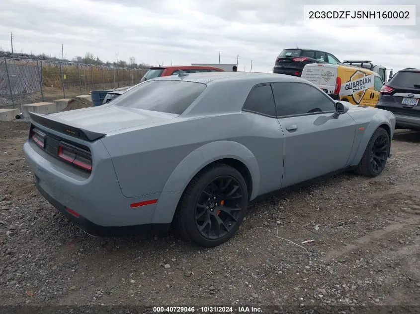 2022 Dodge Challenger R/T Scat Pack Widebody VIN: 2C3CDZFJ5NH160002 Lot: 40729046