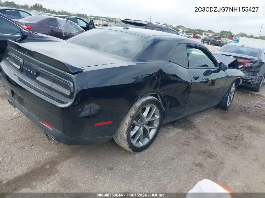 2022 Dodge Challenger Gt VIN: 2C3CDZJG7NH155427 Lot: 40753644