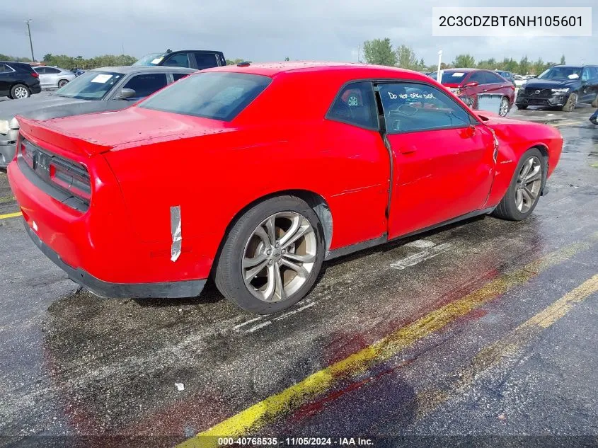 2022 Dodge Challenger R/T VIN: 2C3CDZBT6NH105601 Lot: 40768535