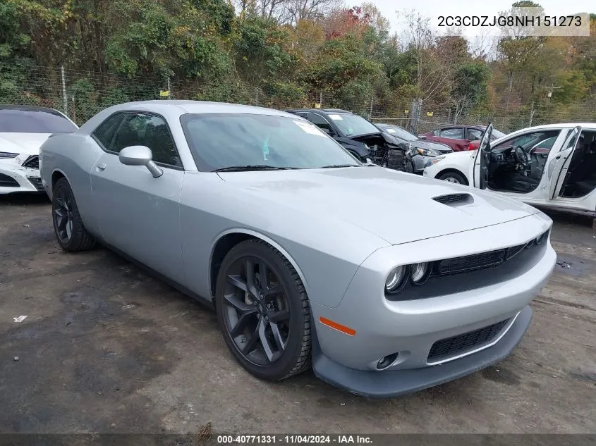 2C3CDZJG8NH151273 2022 Dodge Challenger Gt