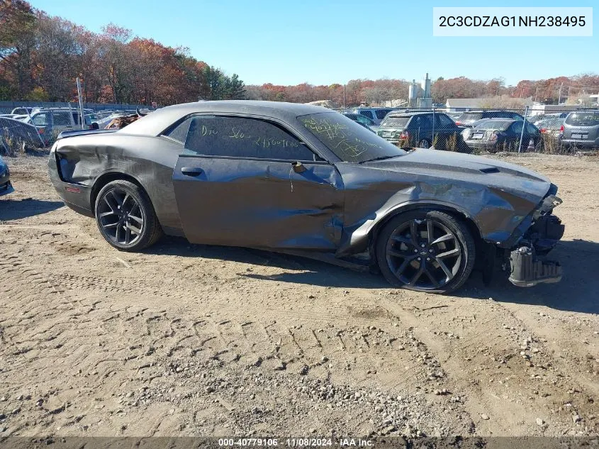 2022 Dodge Challenger Sxt VIN: 2C3CDZAG1NH238495 Lot: 40779106